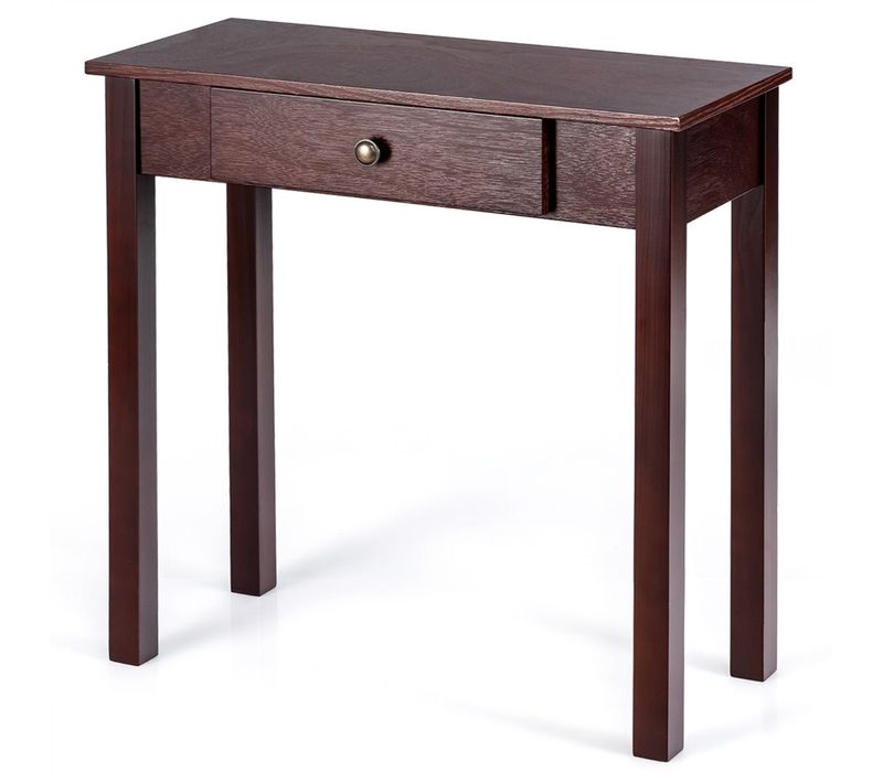 Table Console Multifonctionnelle 71 X 30 X 71 Cm Avec Tiroir Pratique Et Design Rétro