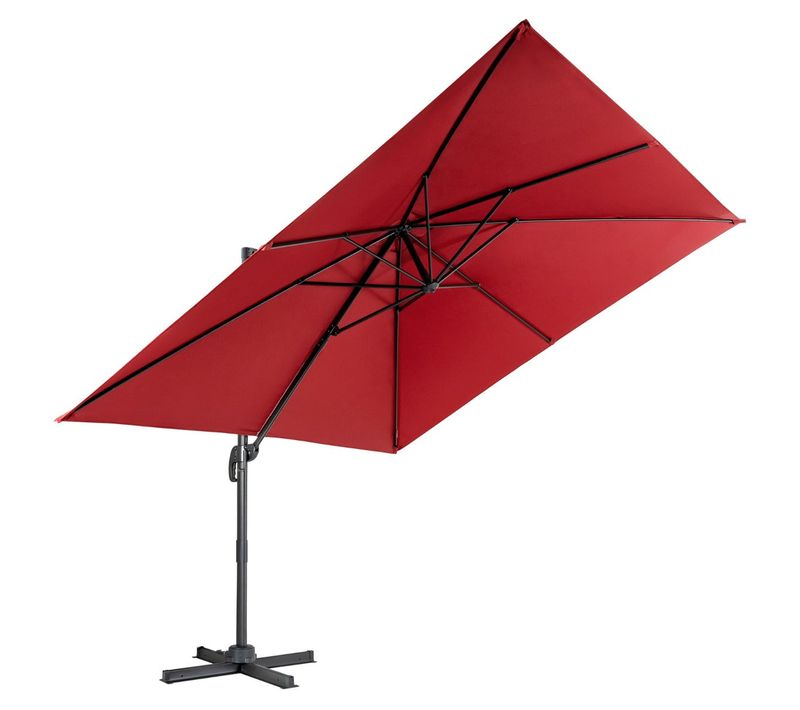 Parasol Déporté 300 X 300 X 273 Cm Avec Rotation à 360° Et Inclinaison Réglable Style