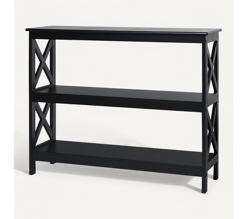 Table Console Table D'appoint 100 X 33 X 80 Cm Avec étagère Ouverte Style Industriel