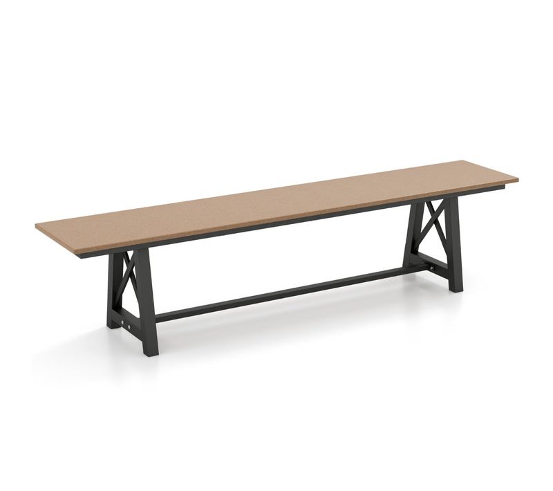 Banc D'extérieur Pour 3 à 4 Personnes 183 X 35 X 41,5 Cm Design Moderne Confortable