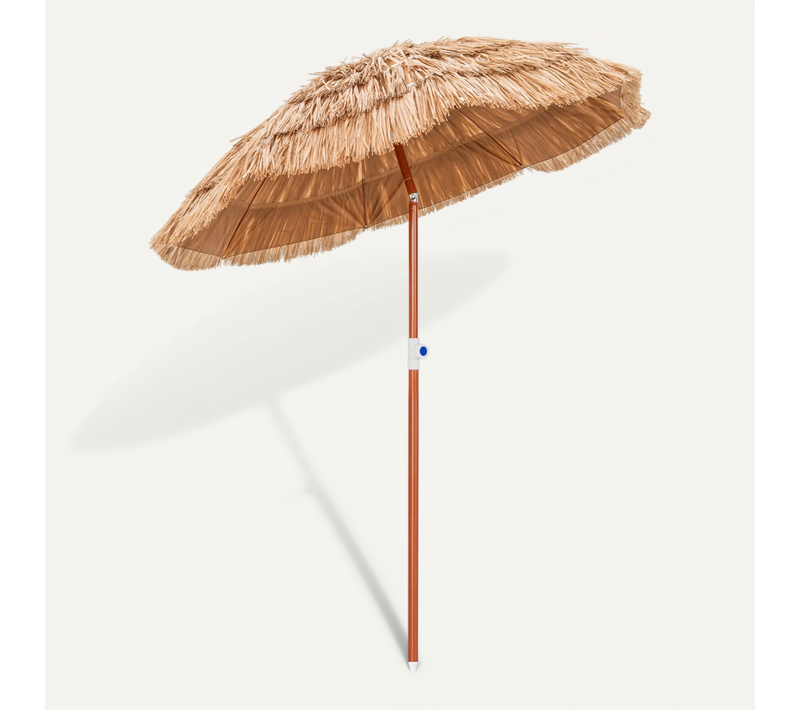 Parasol De Terrasse Inclinable 175 X 194 Cm Léger Et Portable Style Hawaïen