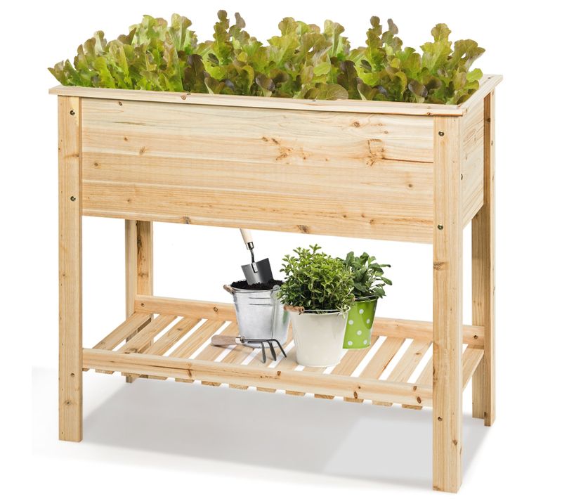 Jardinière Surélevée Pour Plantes 92 X 41 X 81 Cm Hauteur De Travail Ergonomique Ambi