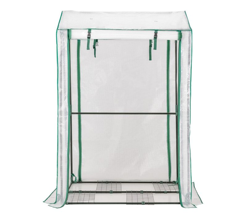 Serre De Jardin Portable 100 X 81 X 150 Cm Avec 4 Grilles Et Accès Facile En Plastique