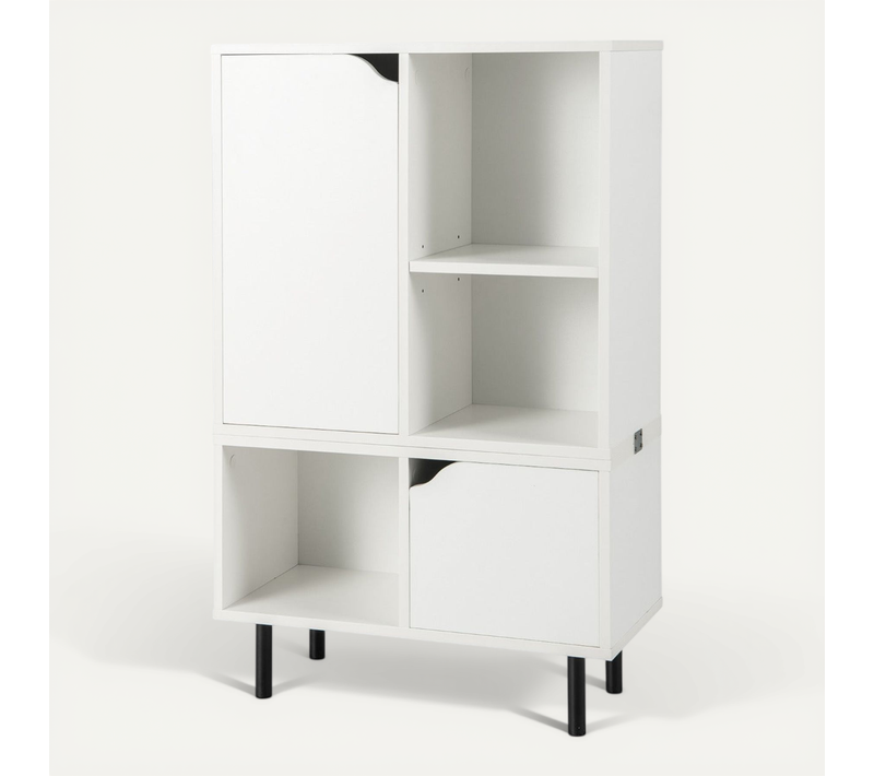 Bibliothèque Empilable Meuble De Rangement 60 X 30 X 96,5 Cm Avec étagères Ajustables