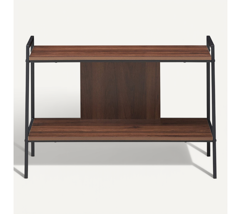 Table Console 89 X 43 X 60 Cm Avec Rangement à 2 Niveaux Stable Style Minimaliste