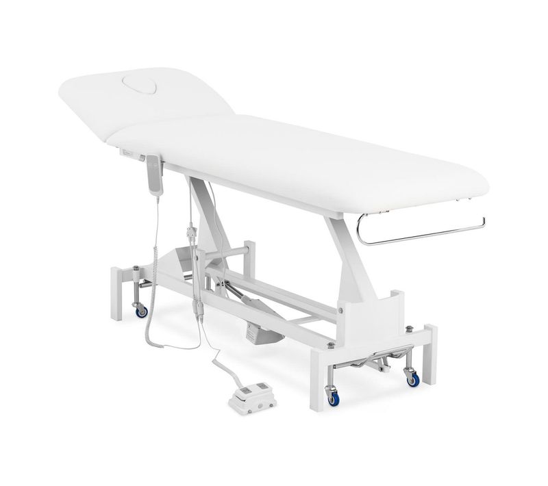 Table De Massage Professionnel Cadre Métal Revêtement Pu Blanc 14_0003631