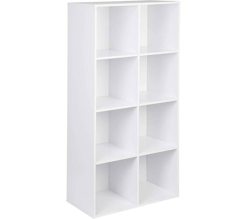 Bibliothèque Avec 8 Étagères En Blanc 19_0000208