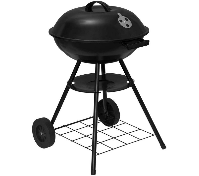 Barbecue à Charbon De Bois Avec Roues Pour Camping De Jardin, Noir 19_0000941