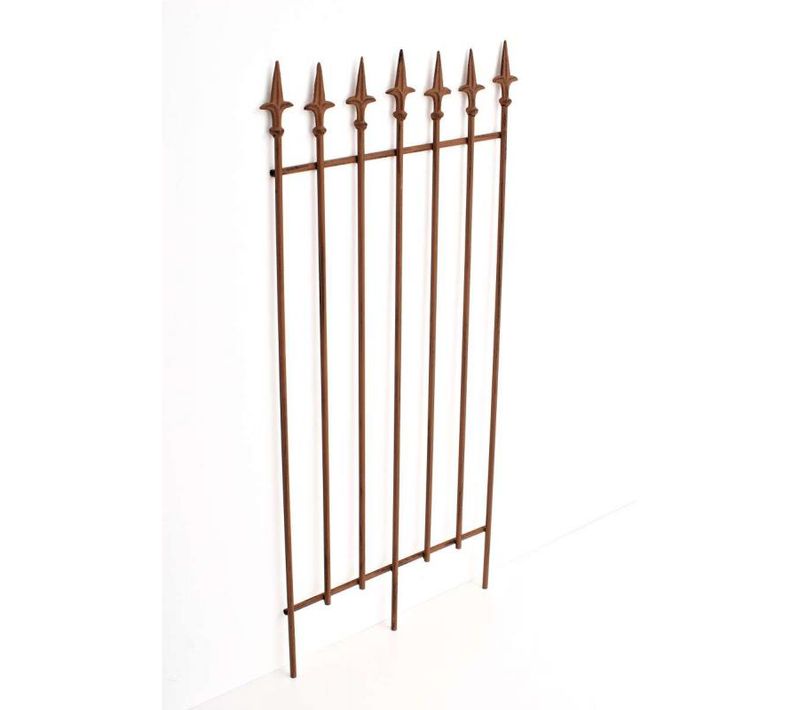 Treillis Support Pour Plantes Grimpantes Décoration De Jardin En Métal Marron Vieilli 10_0003873