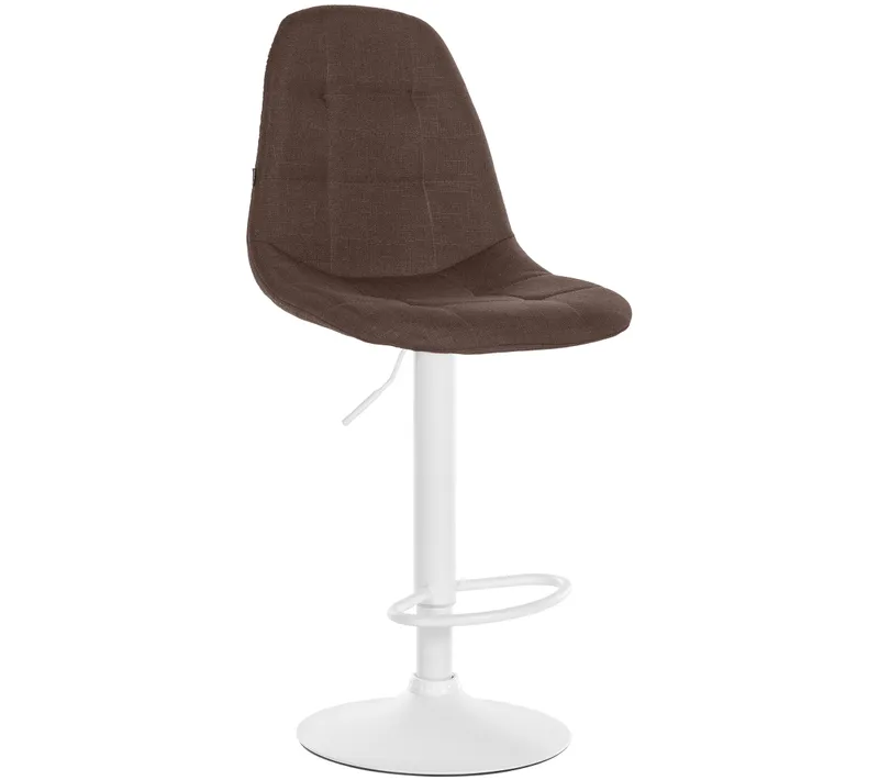Tabouret De Bar X1 Avec Repose-pieds Hauteur Réglable Pivotant Assise En Tissu Marron