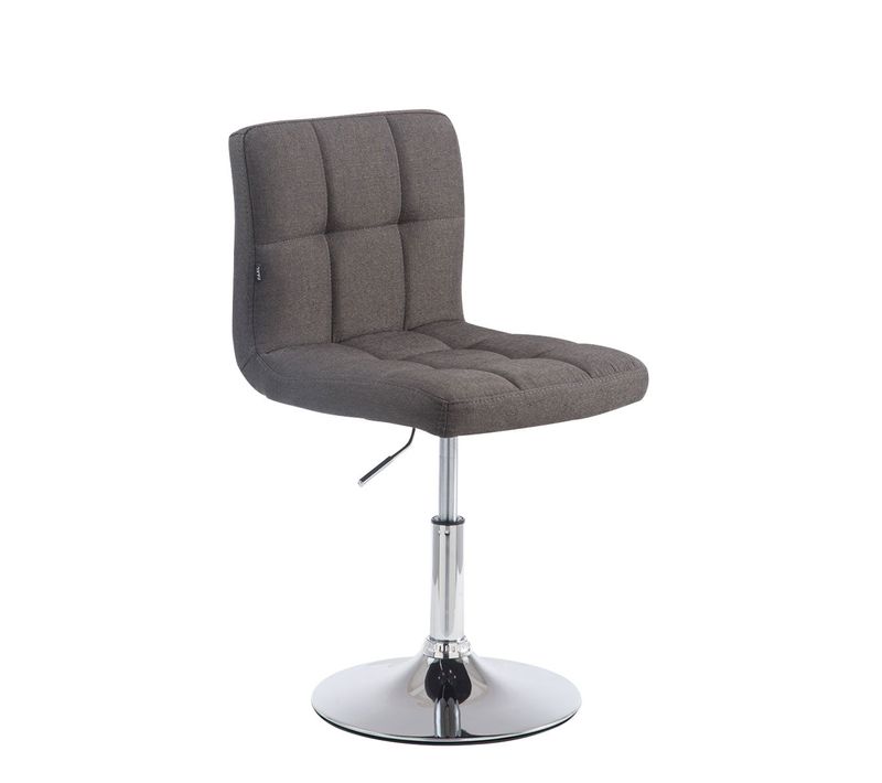 Chaise De Salle à Manger X1 Hauteur Réglable Design Moderne Couture Décorative En Tissu Gris Foncé