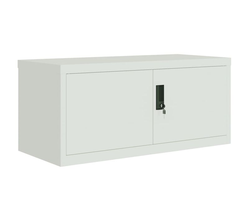 Armoire De Bureau Caissons à Tiroirs Verrouillable Meuble De Bureau 90 X 40 X 40 Cm Acier Gris