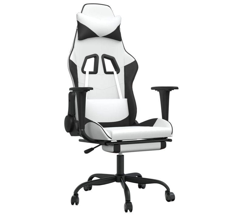 Fauteuil De Bureau Chaise Gaming Avec Coussin Lombaire Fonction De Massage Avec Repose-pieds