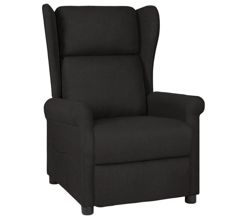 Fauteuil Relax TV Rembourrage Confortable En Tissu Noir Dec028106