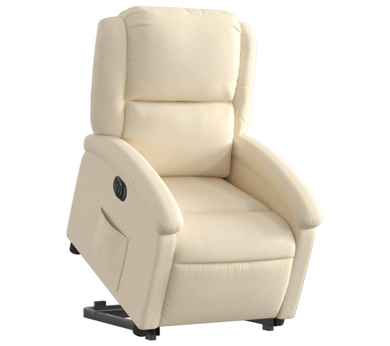 Fauteuil Relax TV Fonction De Levage Électrique Très Confortable En Tissu Crème Dec028276