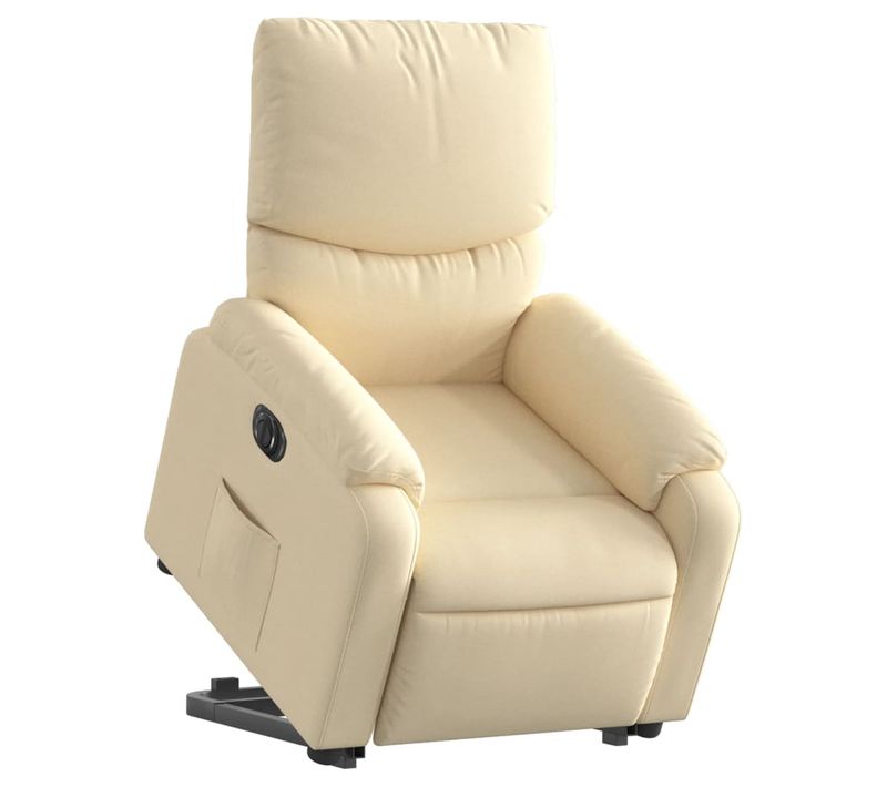 Fauteuil Relax TV Fonction De Levage Électrique Très Confortable En Tissu Crème Dec028292