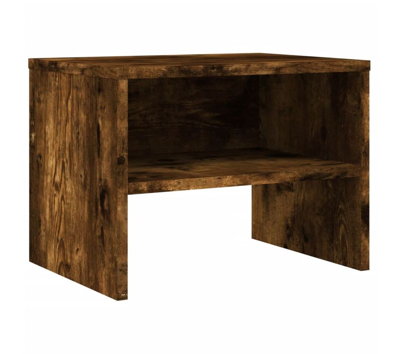 Table De Chevet Avec Étagère 40 X 30 X 30 Cm Bois D'ingénierie Marron Dec033552