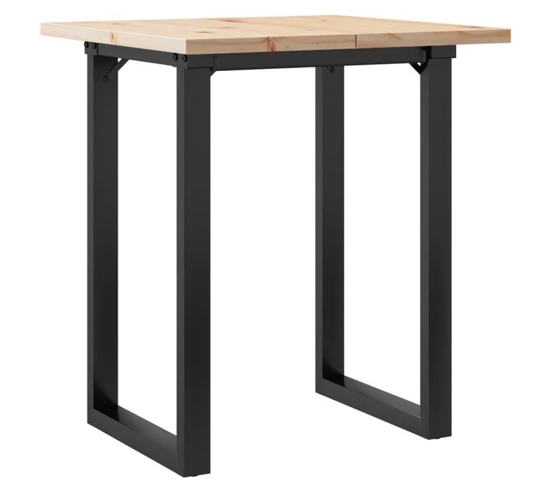 Table De Salle à Manger Cuisine Design Industriel 60 X 60 X 75,5cm Bois De Pin Massif Et Acier Dec