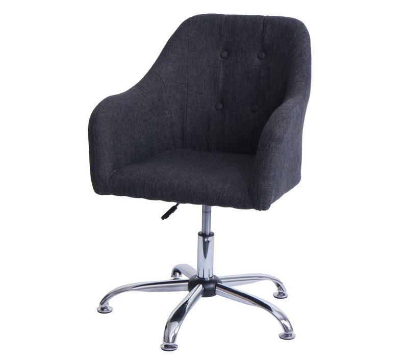 Chaise De Salle à Manger Fauteuil De Bureau Avec Accoudoir Siège Rotatif Réglable En Hauteur Métal