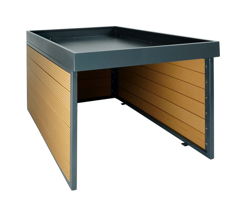 Abri Pour Robot Tondeuse Avec Bac à Plantes 47x70x94 Cm Aspect Chêne 04_0006933