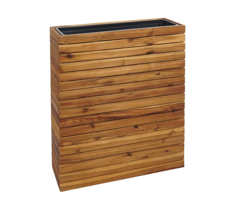 Jardinière Pot De Fleur 77 X 63 X 23 Cm Extérieur Bois D'acacia Marron 04_0007215