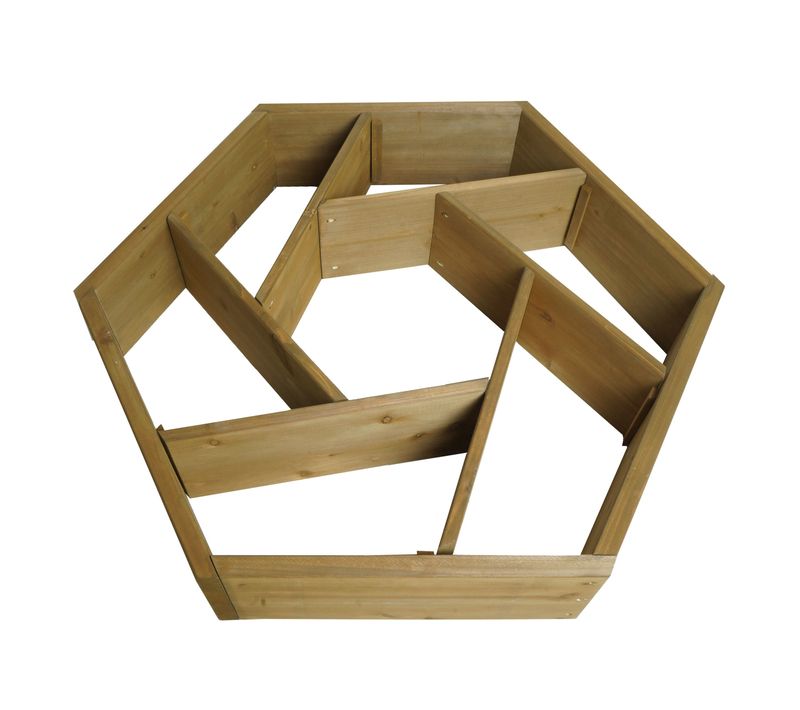 Jardinière Pot De Fleur Parterre De Fleurs 7 Compartiments Carré 100 X 87 Cm Extérieur Bois