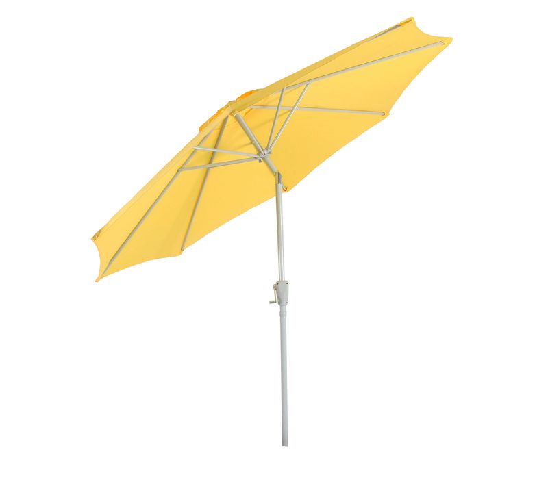 Parasol De Jardin Diamètre 3m Inclinable Mécanisme D'ouverture Par Manivelle Polyester/aluminium 5