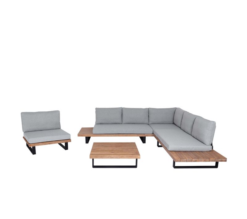 Salon De Jardin Avec Fauteuil Hwc-h54 Salon De Jardin Avec Canapé En Polybois D'acacia Filé Mvg Al