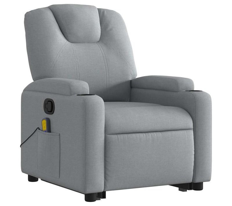 Fauteuil De Relaxation TV Fonction Massage Inclinable Massage Par Vibrations Par 6 Points En Tissu
