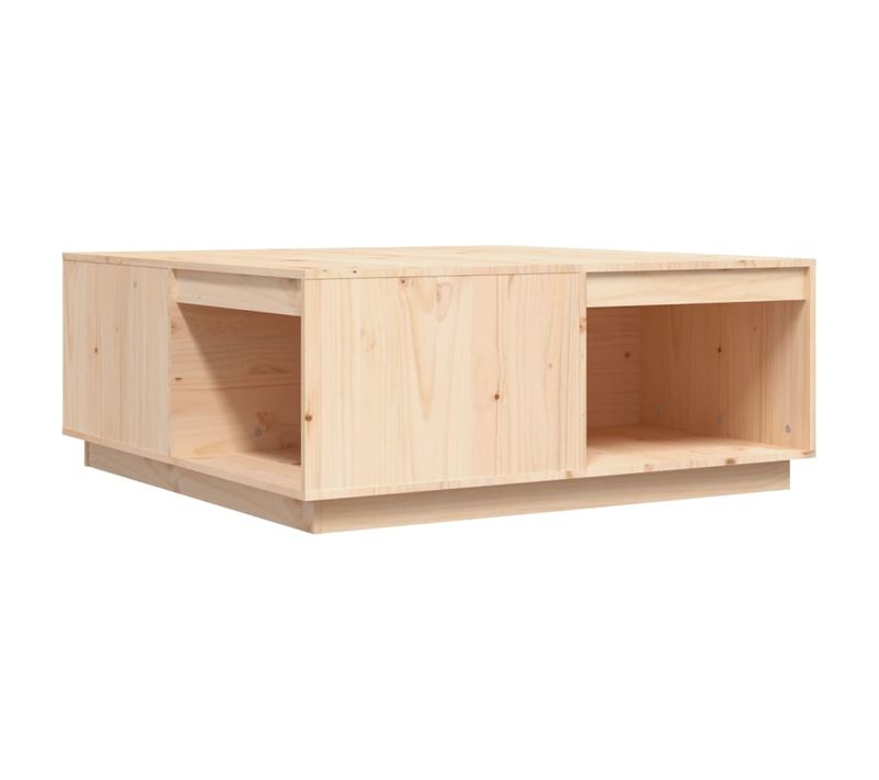 Table Basse De Salon Design Rustique 100 X 101 X 40,5 Cm Bois Massif De Pin Dec036919