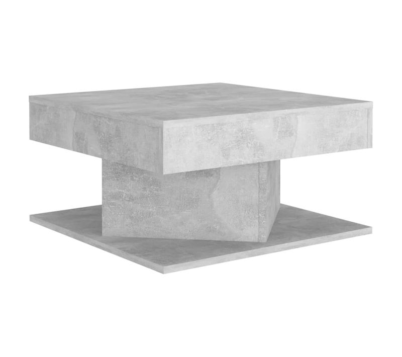 Table Basse Design Moderne Et Contemporaine 57 X 57 X 30 Cm Bois D’ingénierie Gris Dec039312