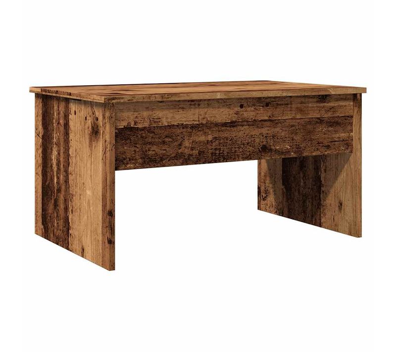 Table Basse Avec Plateau Relevable 80 X 50,5 X 41,5 Cm Bois D'ingénierie Marron Vieilli Dec040209