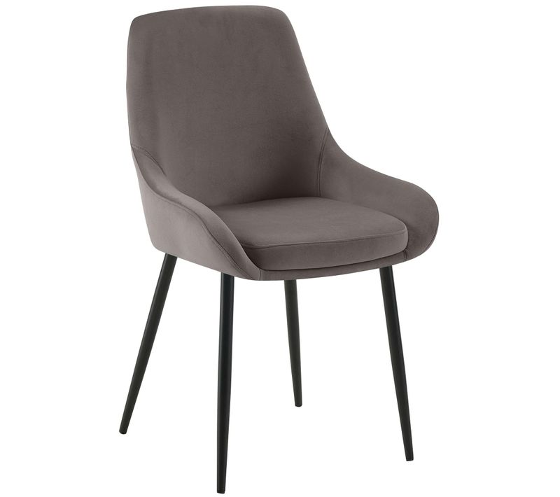 Chaise De Salle à Manger X1 Élégance Confort Design Moderne En Velours Anthracite
