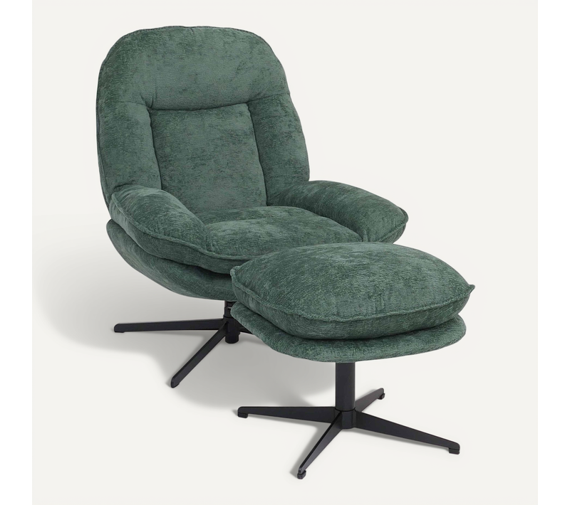 Fauteuil Relax TV Avec Repose-pieds Pivotant Avec Suspension Confort Exceptionnel Structure Métal