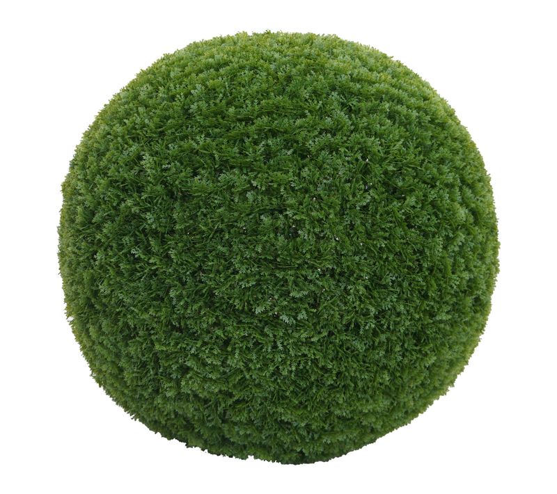 Boule De Thuya Artificielle D. 52 Cm Plante Décorative Effet Cyprès Intérieur Extérieur Résistante