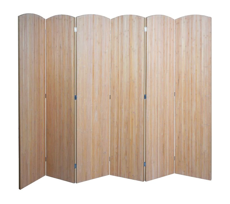 Paravent En Bambou Séparateur De Pièce Pliable 6 Panneaux 170 X 245 Cm Brise-vue Intérieur 04_0009