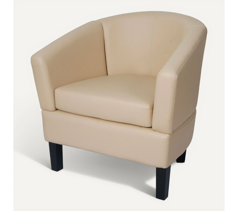 Fauteuil Club Confortable Déco Moderne 72 X 72 X 60 Cm Assise Ergonomique Finition Soignée En Pu