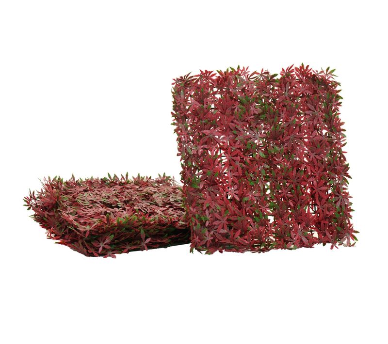 Panneaux Muraux Brise-vue Brise Vent Pour Terrasse Et Balcon 4x 50x50 Cm 1 M² Feuillage Érable