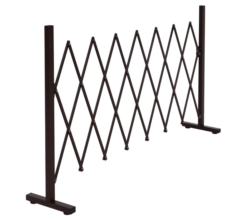 Grille De Barrière Grille De Protection De Clôture à Ciseaux Extensible Métal Marron Hauteur 103