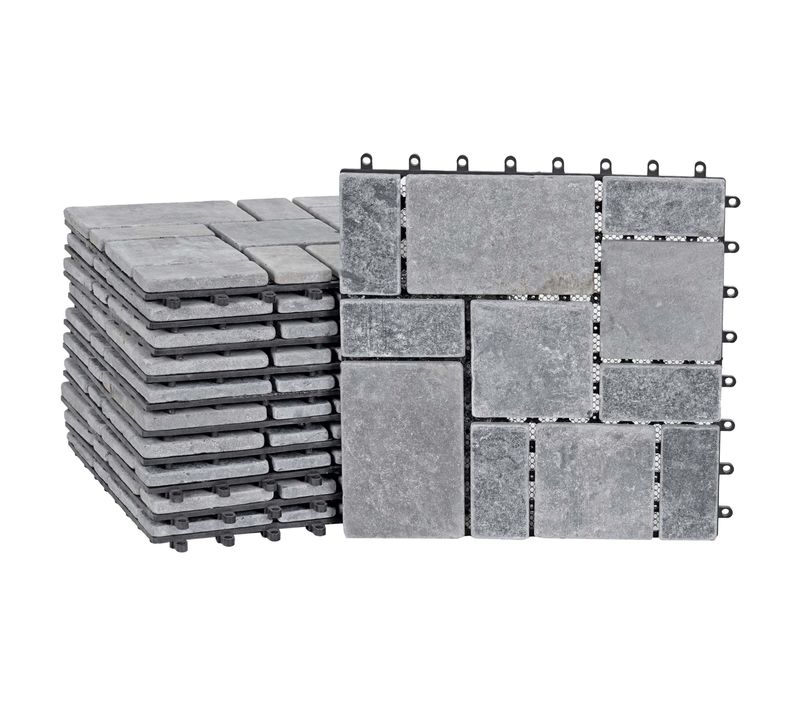 Dalles De Terrasse Clipsables Dalles De Sol Balcon Terrasse En Pierre Naturelle Avec Base Plastique