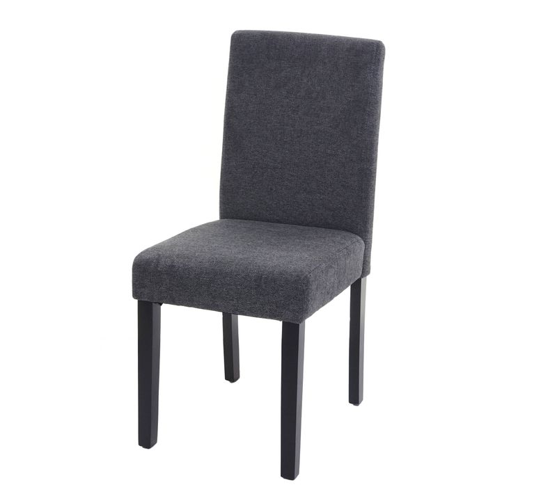 Chaise De Salle à Manger Cuisine En Tissu Gris Anthracite Pieds Foncés Design Moderne 04_0002322