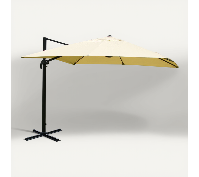 Parasol Professionnel Restaurant Pour Jardin Terrasse 3x4m (ø5m) Polyester Aluminium/acier 26kg Cr
