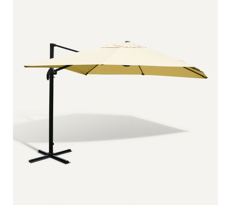 Parasol Professionnel Restaurant Pour Jardin Terrasse, 3x4m (ø5m) Polyester Aluminium/acier 26kg C