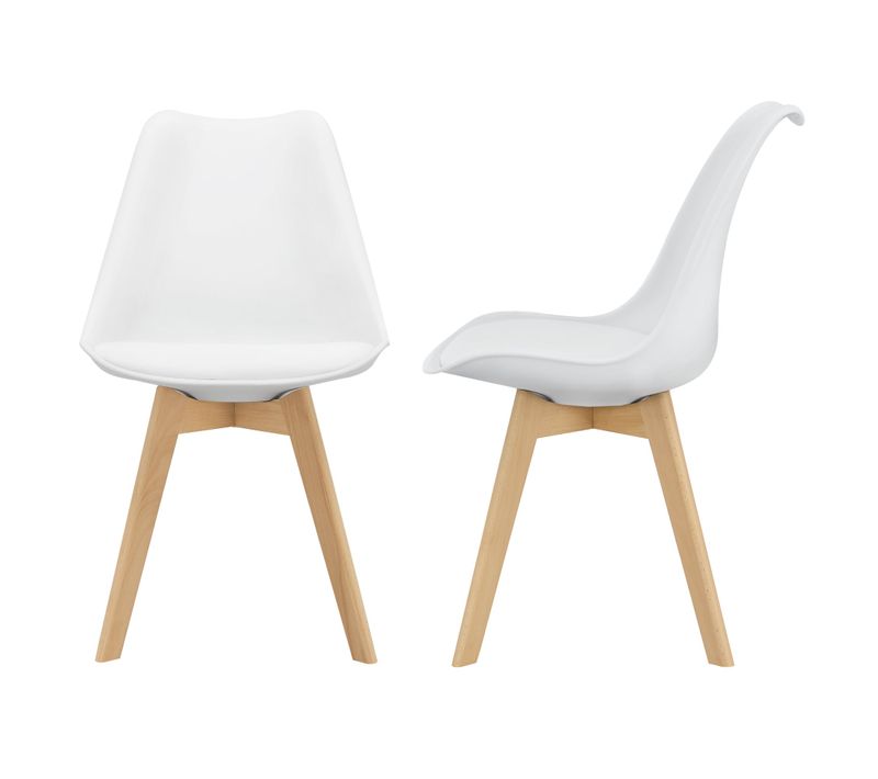 Lot De 2 Chaises Siège De Salle à Manger Scandinave Cuisine Plastique Synthétique Bla