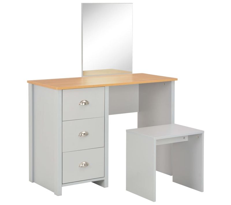 Coiffeuse Table De Maquillage Design Meuble Mobilier De Chambre Avec Miroir Et Tabour