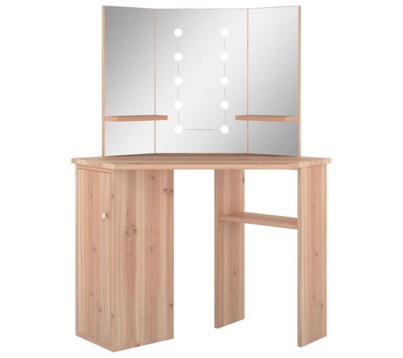 Coiffeuse Table De Maquillage Design Meuble Mobilier De Chambre D'angle Avec LED 111