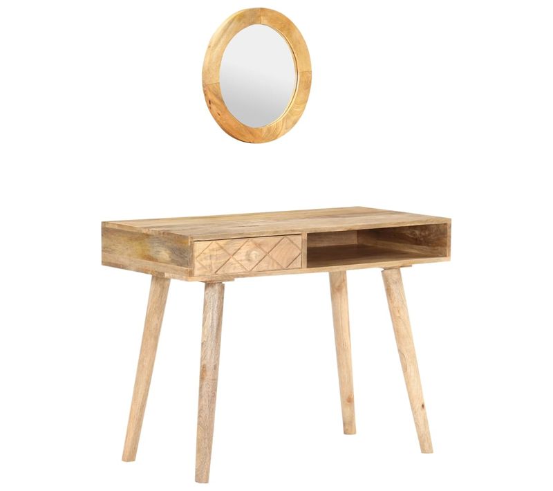 Coiffeuse Table De Maquillage Design Meuble Mobilier De Chambre 100 X 50 X 76 Cm Bois