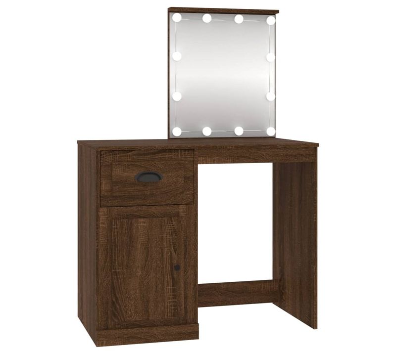 Coiffeuse Table De Maquillage Design Meuble Mobilier De Chambre Avec LED 90 X 50 X 132,5