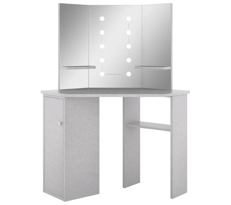Coiffeuse Table De Maquillage Design Meuble Mobilier De Chambre D'angle Avec LED 111