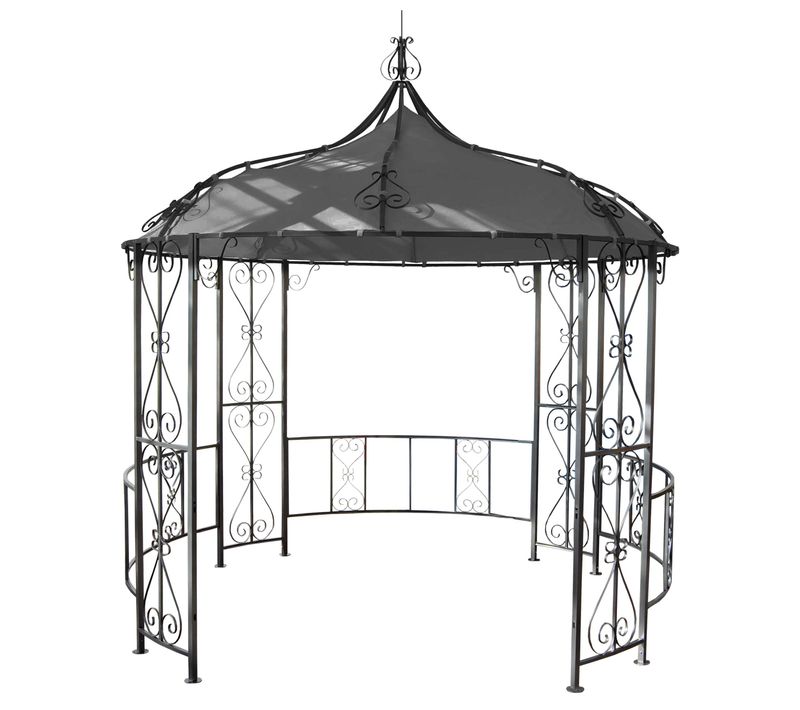 Pergola Pavillon Arche De Jardin Rond Tonnelle Chapiteau Tente De Réception Cadre En Acier Robuste